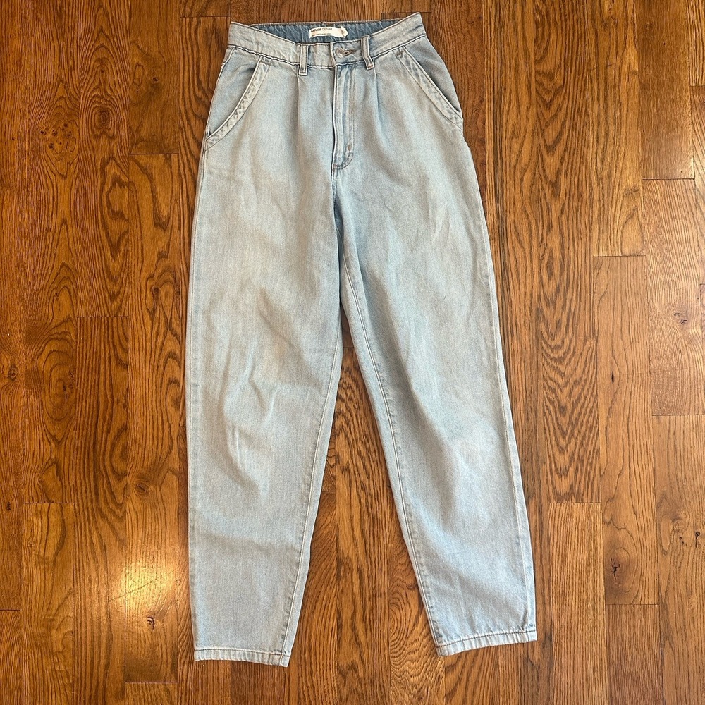 Garage Women's‎ Sz 00 23 Denim 80/'80S Mom Jeans Blue High Rise Light Wash